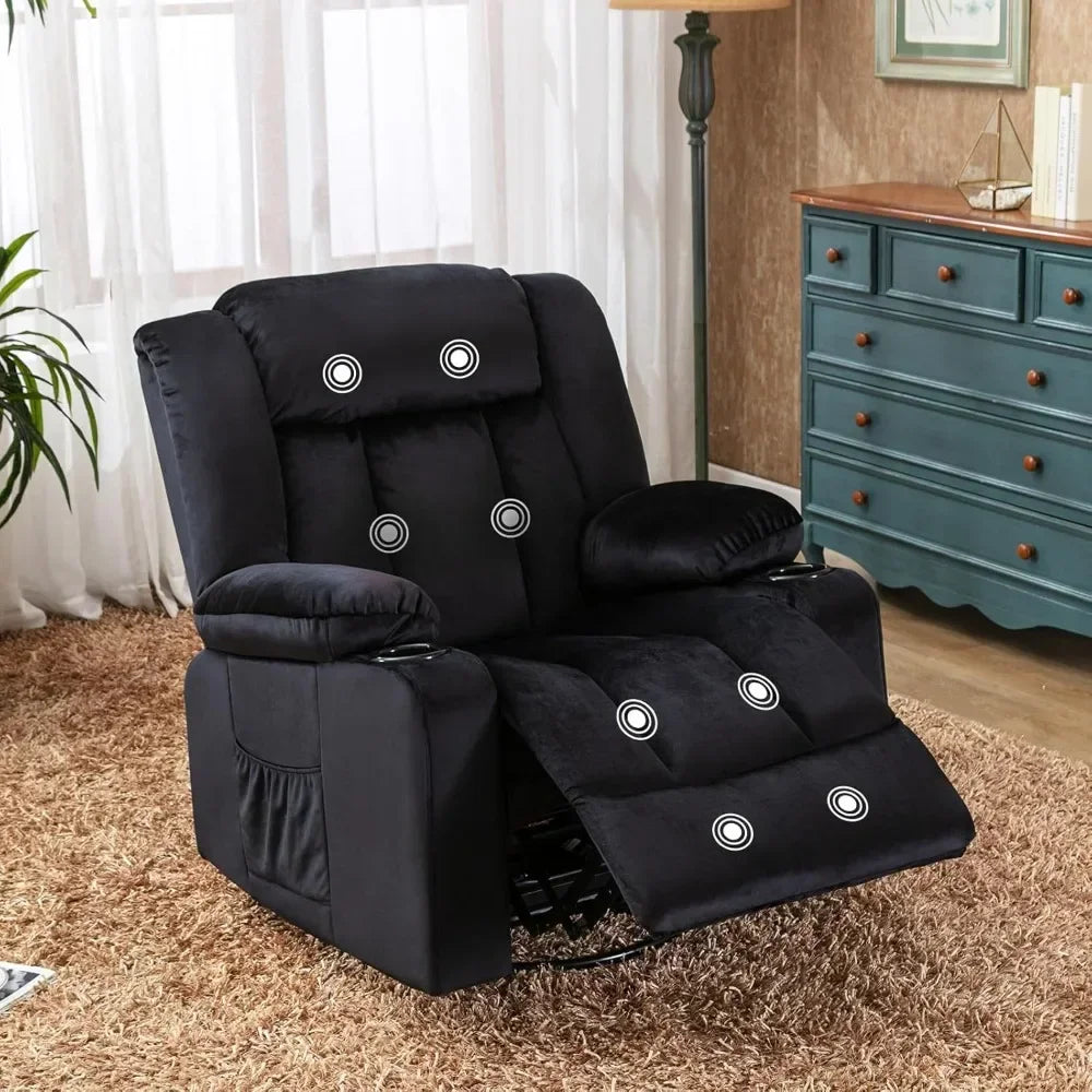 Nordic High Quality Massage Rocker With Heated 360 Lazy Boy Recliner Single Sofa Seat With Cup