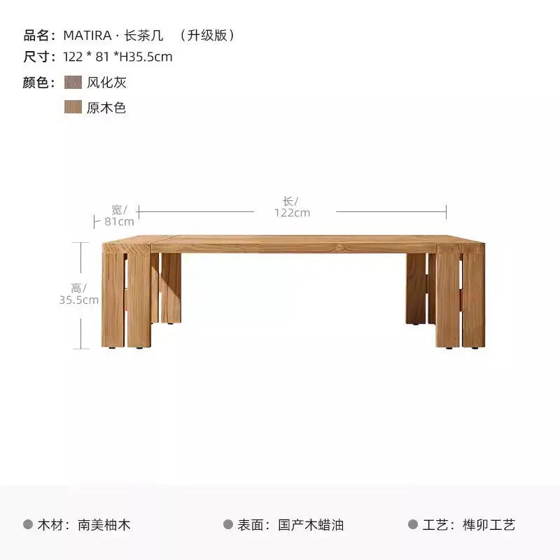 Villa Courtyard Teak Sofa Outdoor Garden Solid Wood Outdoor Terrace Hotel Leisure Furniture Combination