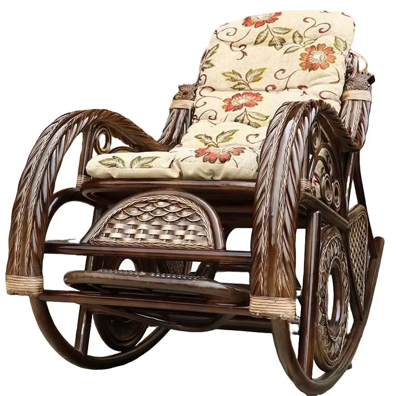 TAO Natural rattan rocking chair recliner adult balcony home leisure elderly nap chair