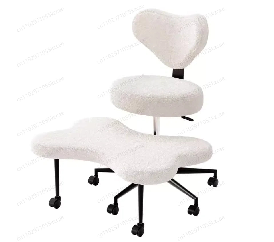 Sherpa Fleece Meditation Chair for Women, Cross Legged Sitting Stool for Yoga & Relaxation, Soft Teddy Fleece Floor Chair