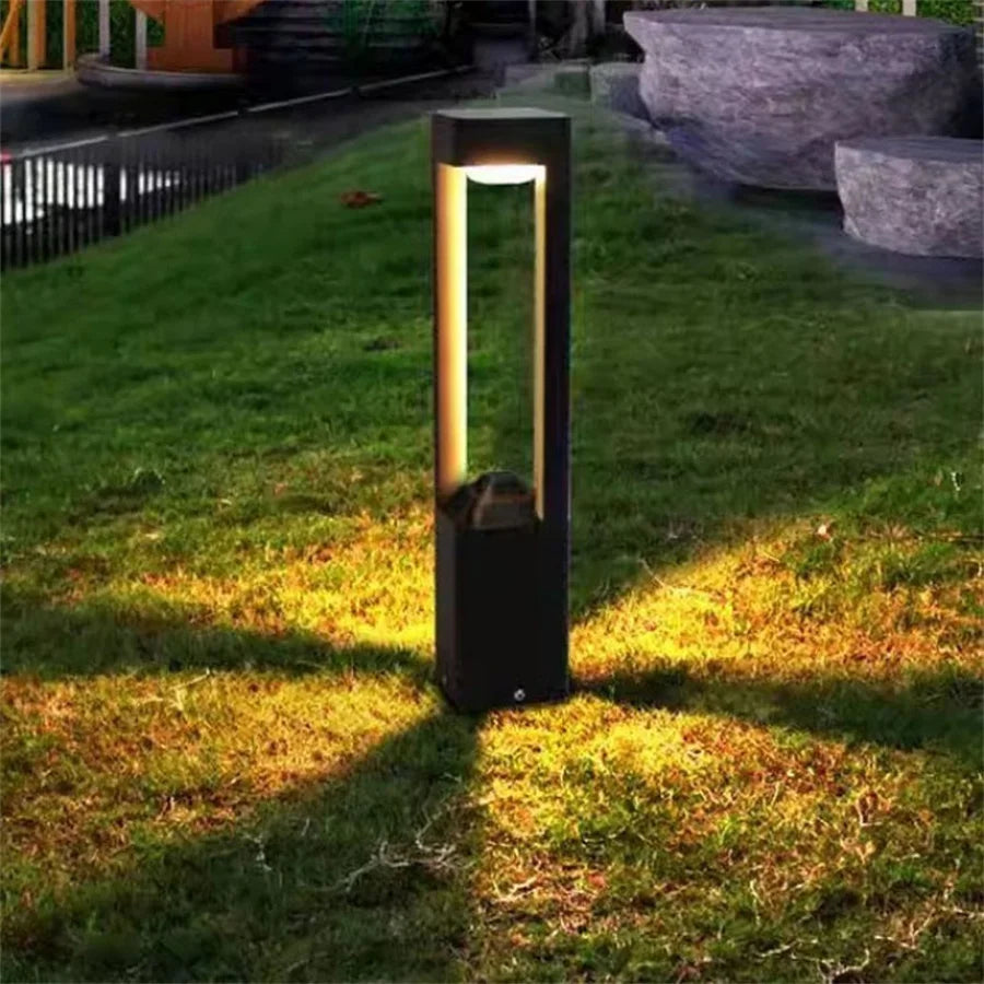 60/80CM Modern Outdoor Post Light Fixture LED Aluminum Outdoor Garden Column Lights IP54 Waterproof Bollard Lighting