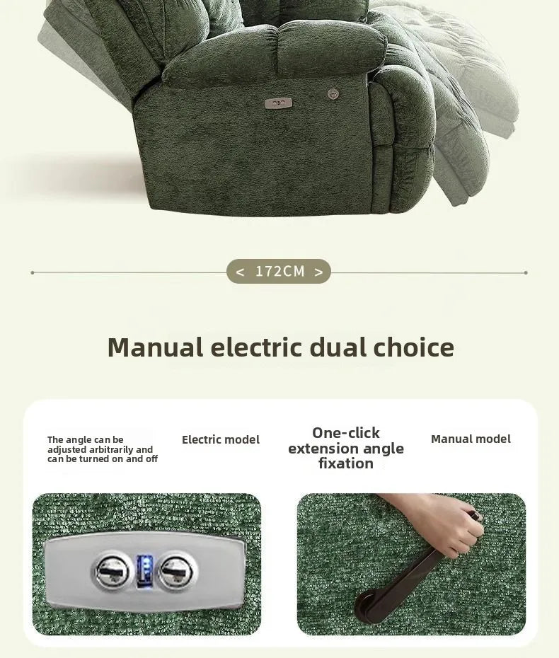 Electric Recliner Chair First-Class Cloud Single Sofa Living Room Multifunctional Lazy Lounge Swivel Recliner Sitting Sleeping