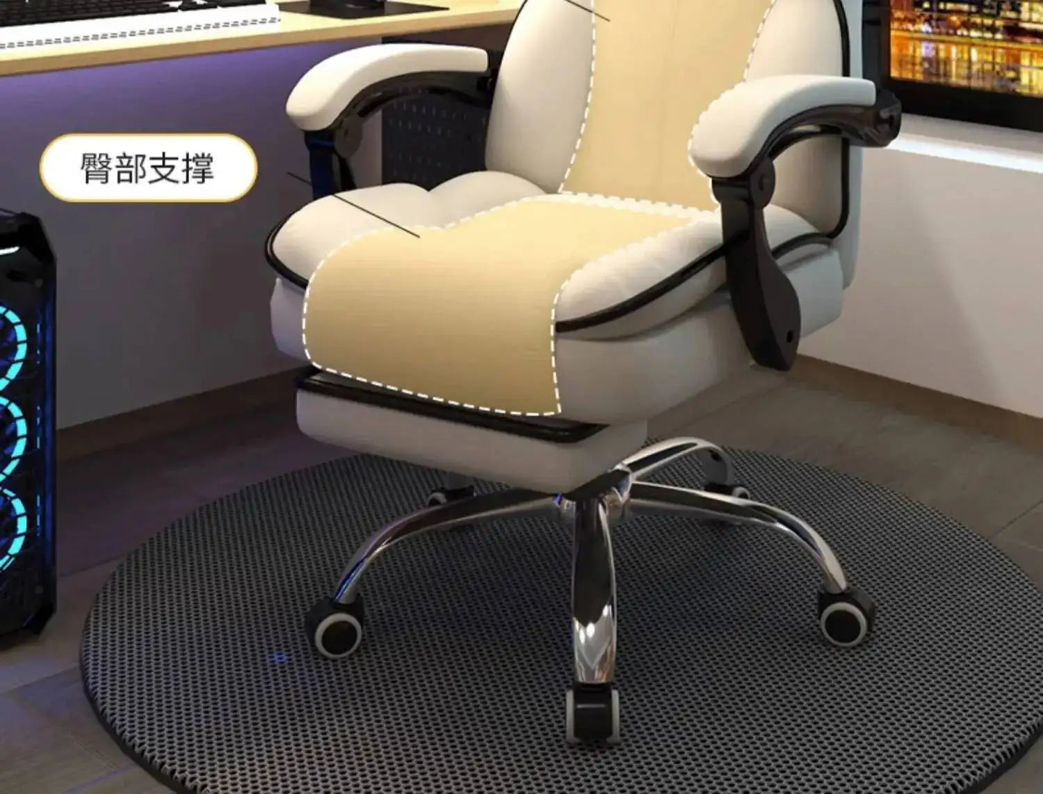 Computer Chair Work Advanced Office Desk Relaxation Armchair Pc Room Comfy Recliner Furniture chaise gaming Swivel Design Gamer