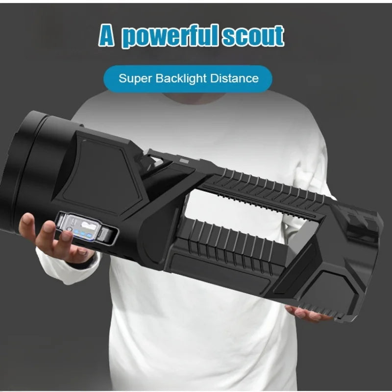Solar Flashlight Super Bright Usb Rechargeable Long Range Multiple Lighting Modes LED Flashlight Home/outdoor Searchlight