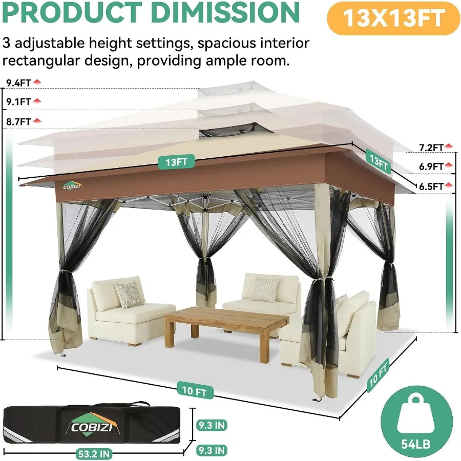 Feet Pop up Gazebo on Clearance - Outdoor pop up Canopy Tent, carpas para Patio, Shelter - Screen Tents with Portable Carry Bag