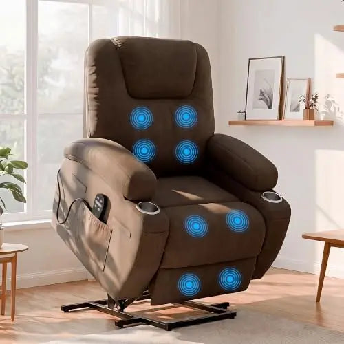 （Local US Inventory）Power Lift Recliner Chair for Elderly with Vibration Massage | Recliner Chair Ergonomic Lift Chair Cup Holde