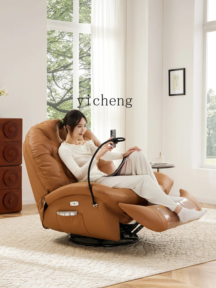 LSL Furniture Genuine Leather Electric Sofa Single Multi-Functional Leisure Recliner Rocking Chair
