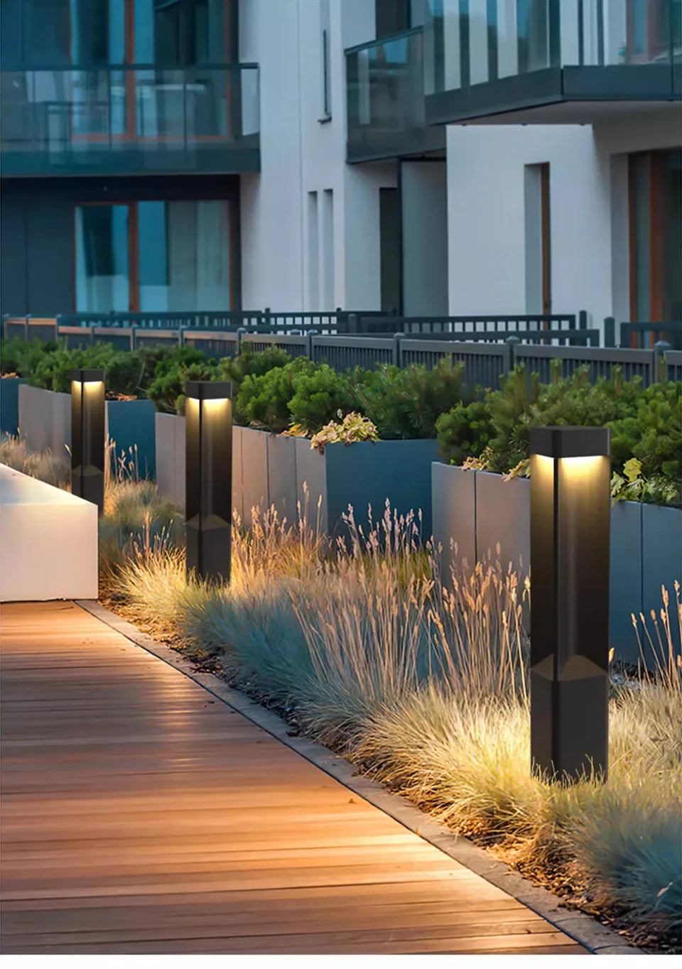 LED Lawn Lights Modern Waterproof Outdoor Garden Lamp Stainless steel Landscape Lighting for Yard Pathway Patio Villa Park Decor