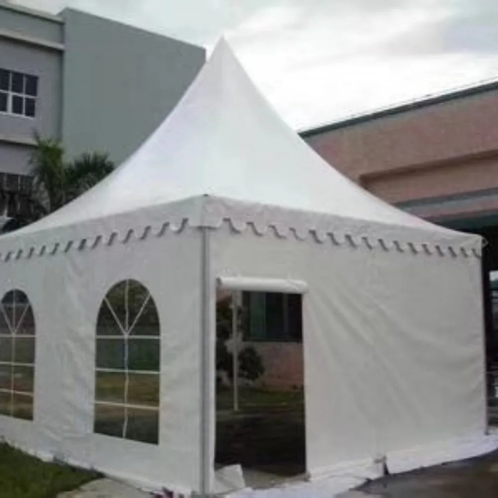 Portable Aluminum Pagoda Event Tent, Durable Outdoor Shelter for Trade Exhibition Booth, Vendor Market and Corporate Gathering