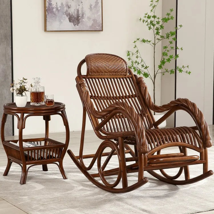 Balcony    lazy rocking recliner old-fashioned elderly high-end  woven free  household rocking