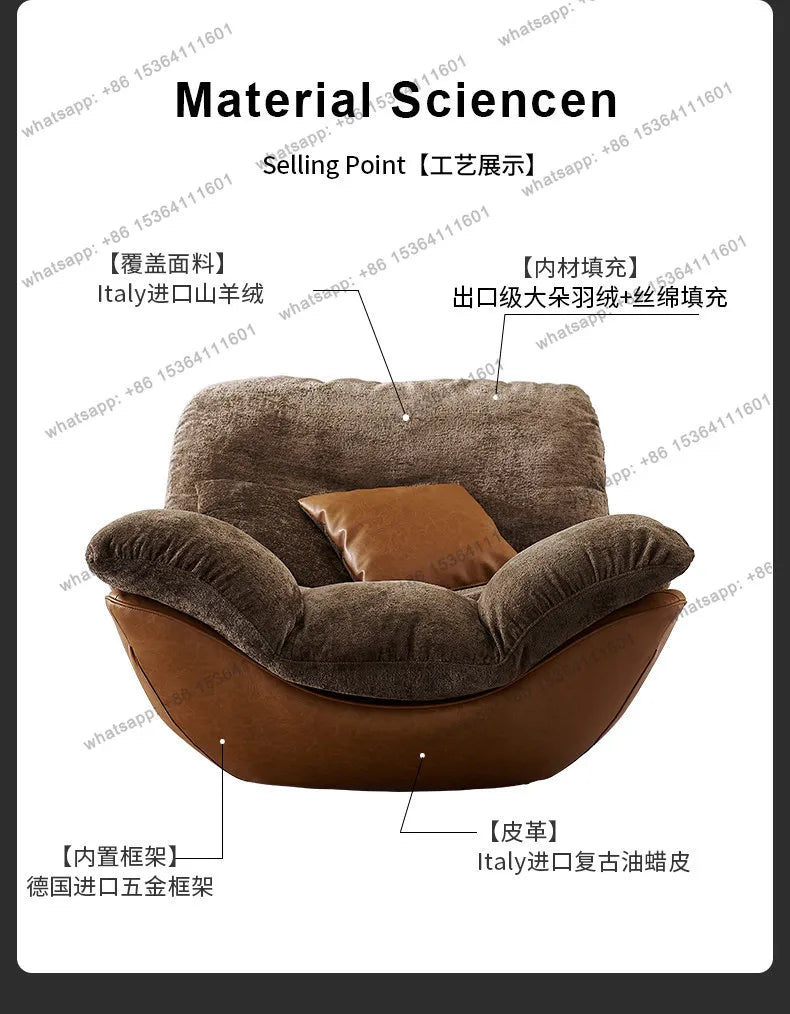 Nordic creative modern minimalist living room leisure chair sofa lazy sofa bedroom senior chair