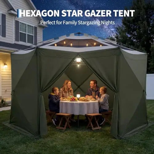 Shipment From The USUp Gazebo Sn Tent, 6 Sided Sun Shelter, Pavilion Tent For Patio | 13x13ft -Up Gazebo Tents With Mosquito N