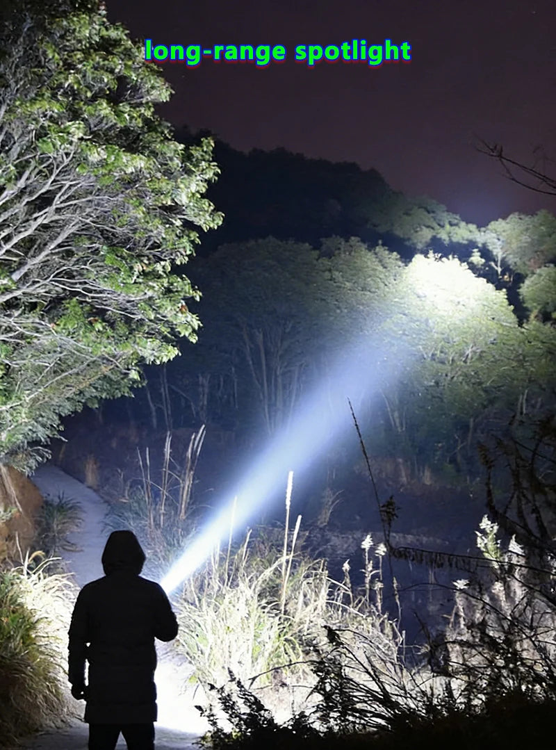 Multifunctional portable Solar handheld lamp side light waterproof multiple lighting mode high power rechargeable LED flashlight