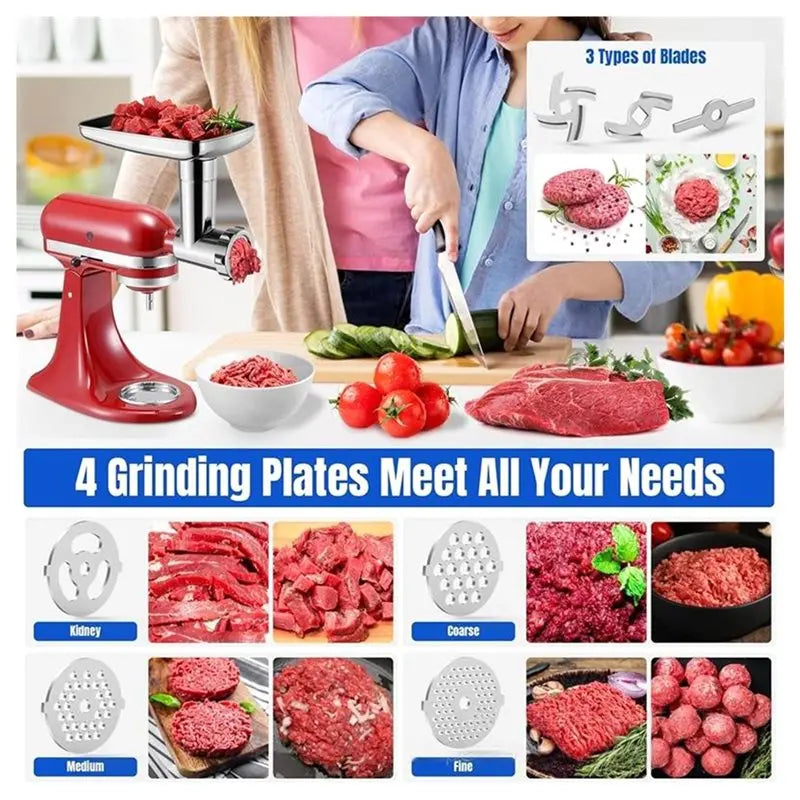 A29R Stainless Steel Durable Grinder Attachment For Kitchenaid Stand Mixer-Meat Grinding Accessories