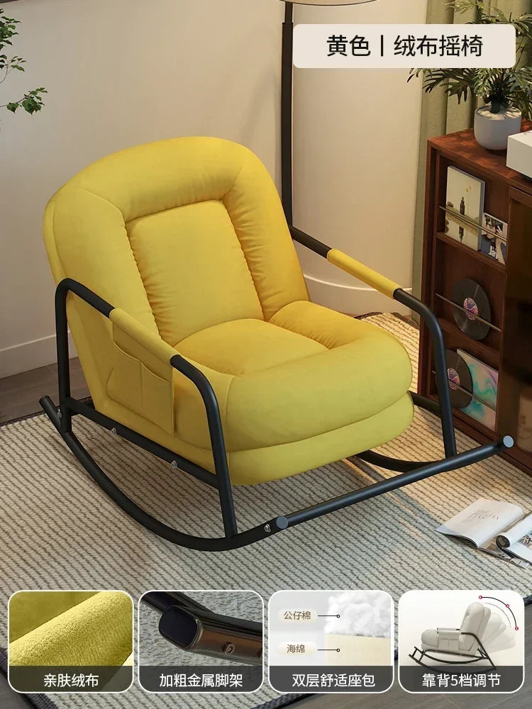 New Arrivals Lazy Sofa Rocking Chair Sofa Leisure Chair Living Room Single Rocking Chair Antique Style S51