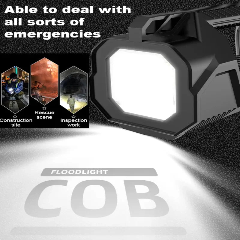Solar Flashlight Super Bright Usb Rechargeable Long Range Multiple Lighting Modes LED Flashlight Home/outdoor Searchlight