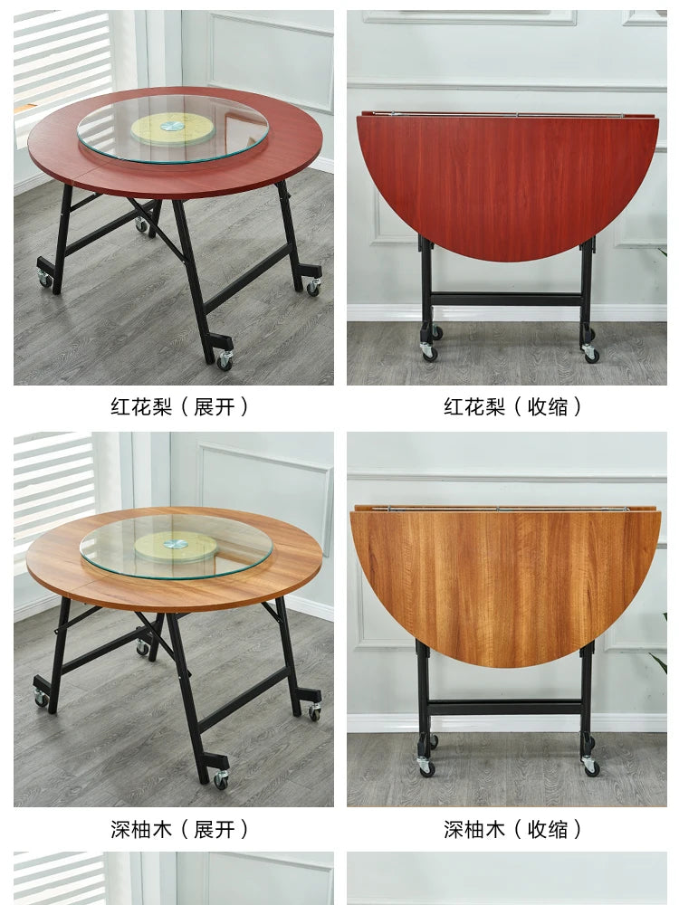 Light Luxury Solid Wood Dining Tables Nordic Dining Room Furniture Folding Kitchen Table Designer Household Pulley Dining Table