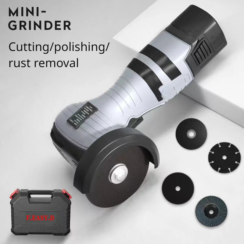 16.8V Portable Mini Cordless Angle Grinder Lithium Battery Powered Polishing Machine Diamond Cutting Power Tool for Grinding