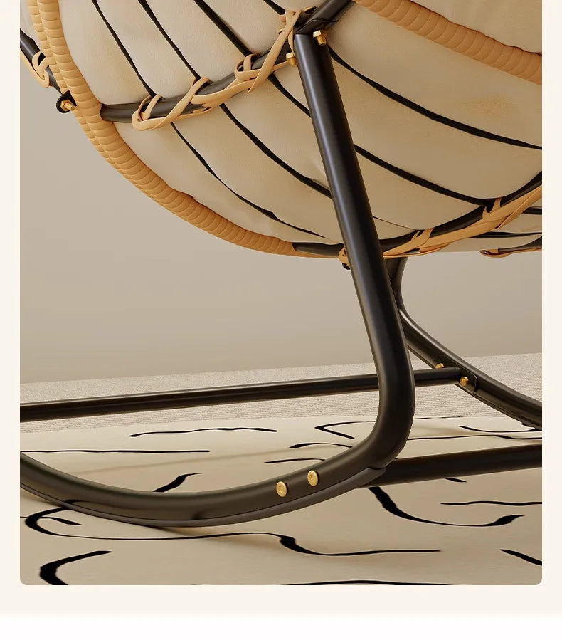 Rocking Chair Rattan Recliner Balcony Home Leisure Single Lazy Sofa Internet Celebrity Small Apartment Bedroom Chair
