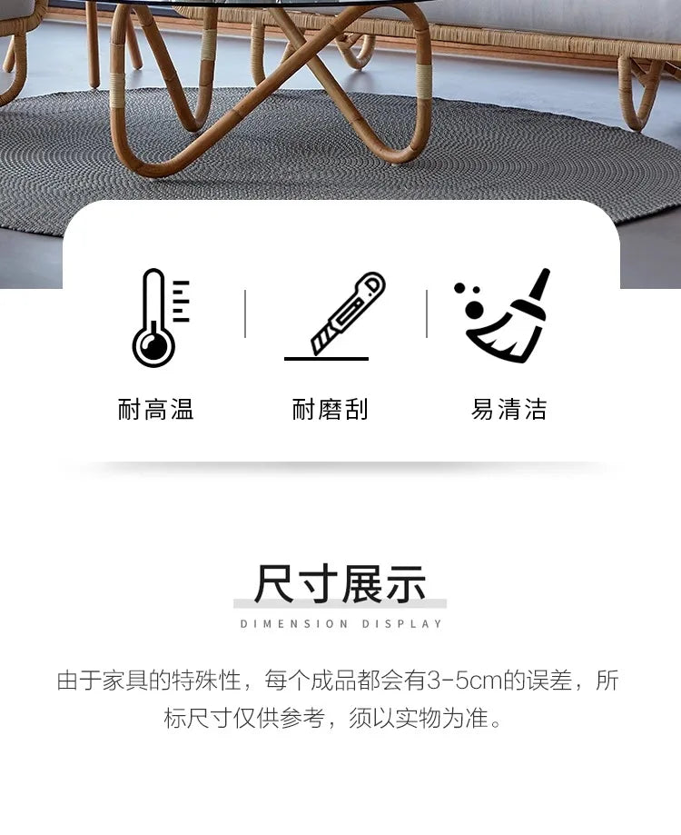 Outdoor rattan sofa, tea table combination, courtyard garden, terrace, leisure woven rattan chair, outdoor furniture