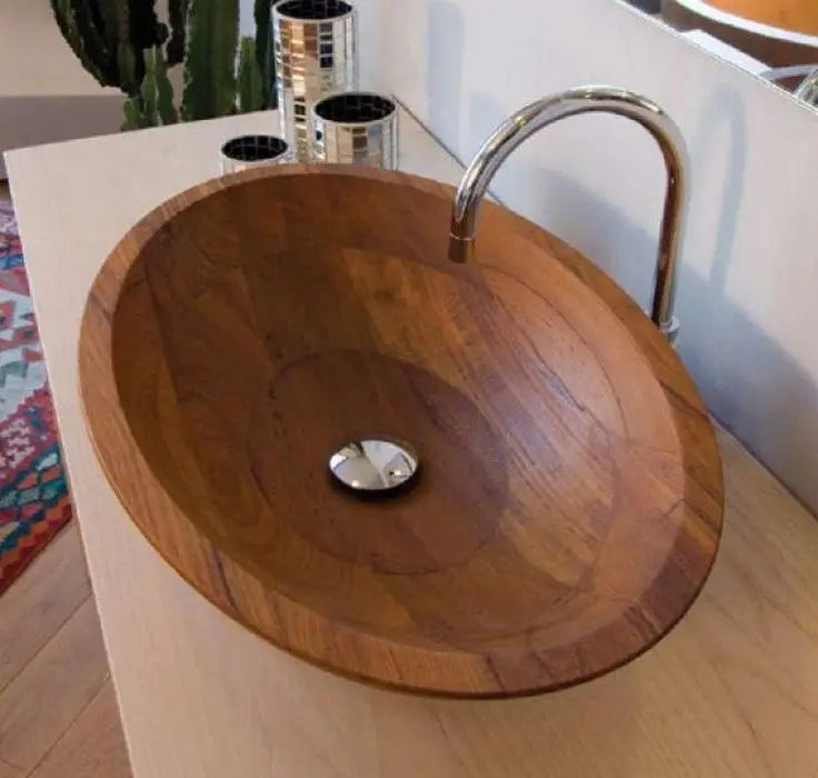 Solid wood washbasin handmade washbasin eco-friendly sink handmade wooden basin