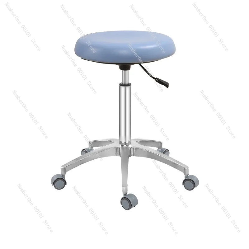 Modern Dental Doctor Chair with T-Shaped Armrests, Adjustable Height Rotating Stool, Ergonomic Nurse Assistant Chair for Clinic