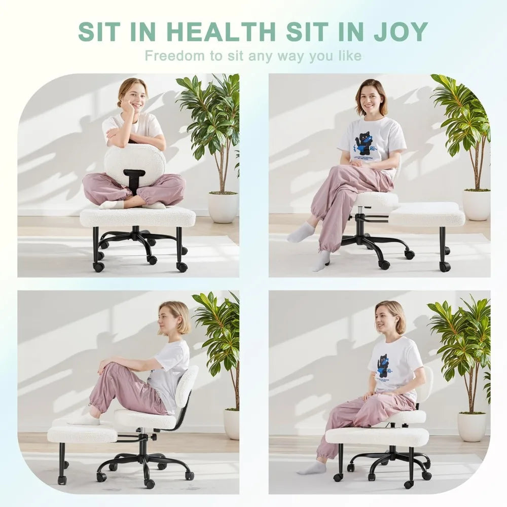 MCQ Ergonomic Armless Gaming Office Chair with Lumbar Support Rolling Swivel 360° Swivel Multiple Combination Methods Chair
