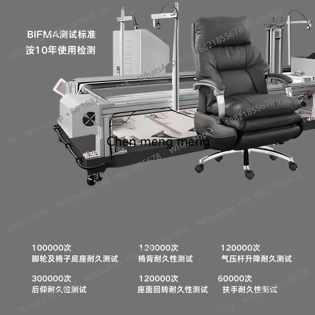 E136Electric boss leather office reclining office chair, comfortable sedentary home, study massage