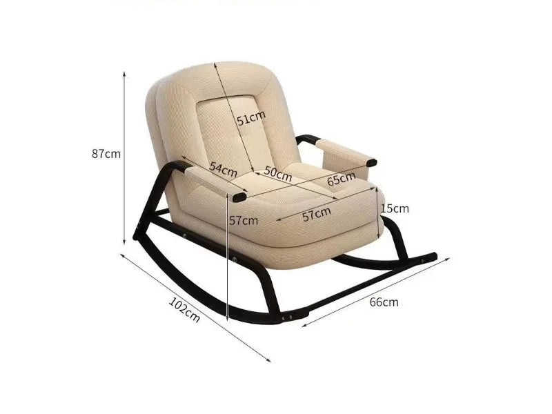 Lazy Rocking Chair Househol/d Living Room Adult Balcony Leisure Bedroom Recliner Single Lazy Sofa Human Rocking Chair Muebles
