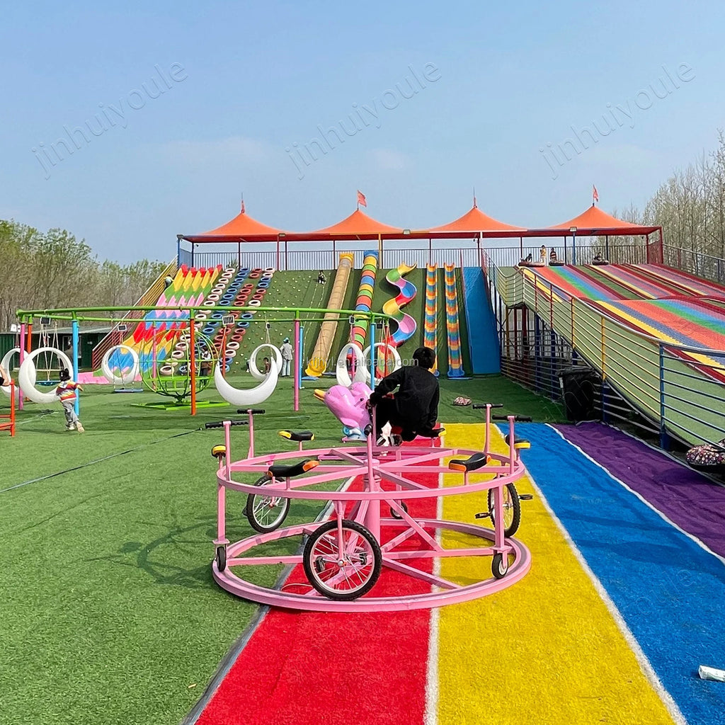 2026 Outdoor & Indoor Playground Swing 6 Seats 360-degree Non-motorized Children Home & School Use Steel Constructionpromote sal