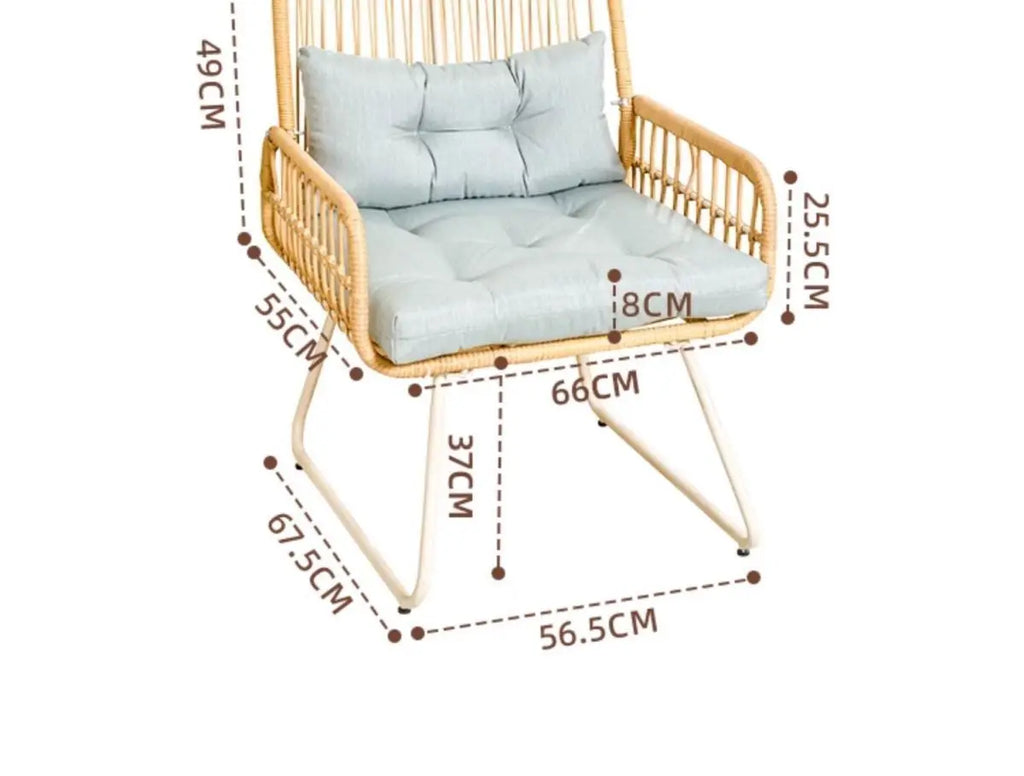 Rattan woven rocking chair Home leisure creative nap balcony adult living room modern garden handmade lounge chair