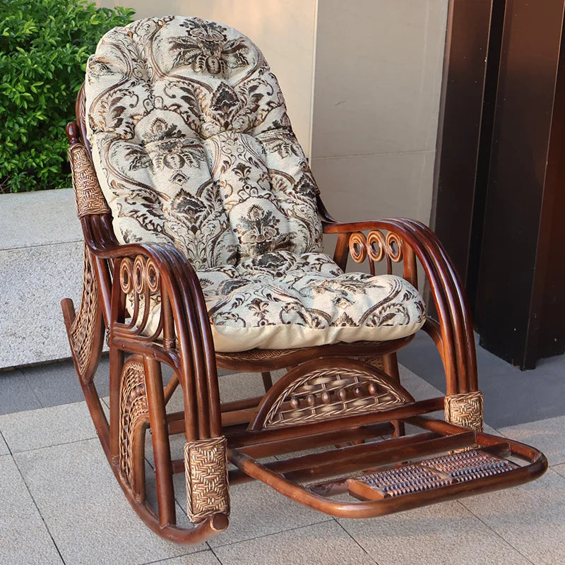 New Chinese rattan chair happy chair factory courtyard elderly rattan sofa