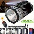 Portable Handheld Solar-Powered Flashlight Strong Light Rechargeable Ultra-Long Battery Life Super Bright Suitable Home Outdoor