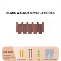 New Wall Mounted Wood Coat Racks with 8 Hooks Art Entry Door Porch Hanging Hook Piano Key Shaped Clothes Hook Home Decor