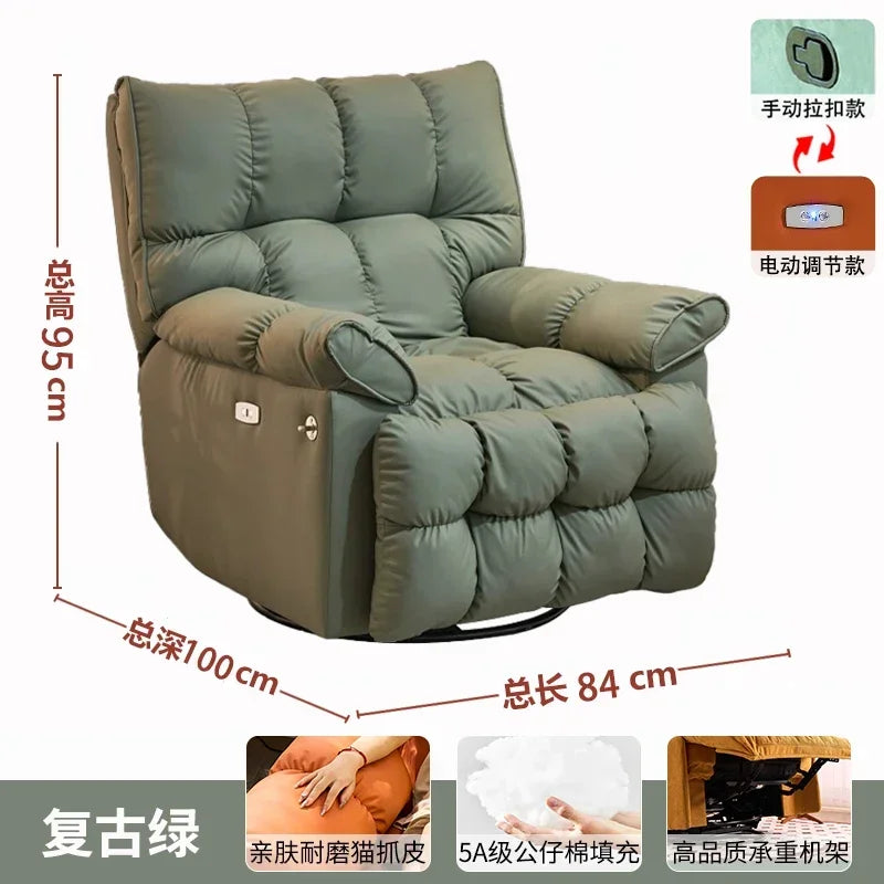 Multifunctional rocking chair electric rotating leisure bedroom single sofa