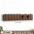 Piano Key Hanging Rack - Wall-Mounted Wooden Hook with Multiple Compartments for Clothes, Hats, Bags, Entryway Organizer