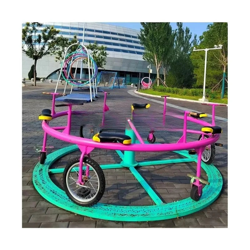 Outdoor amusement game park commercial 360 degree rotating bicycle bicycle game