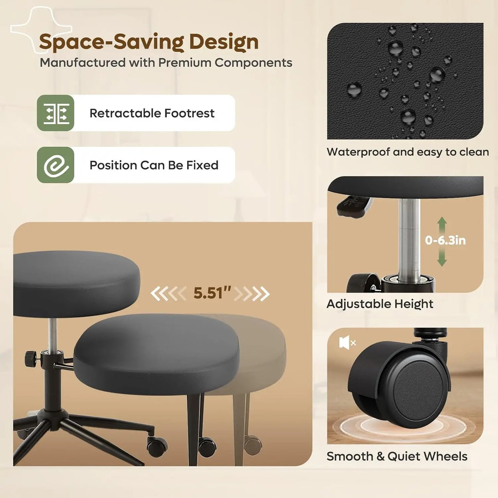 Ergonomic Cross Legged Office Chair Extra Wide for ADHD and Meditation, Kneeling Chair with 360° Swivel Wheels and, Custom