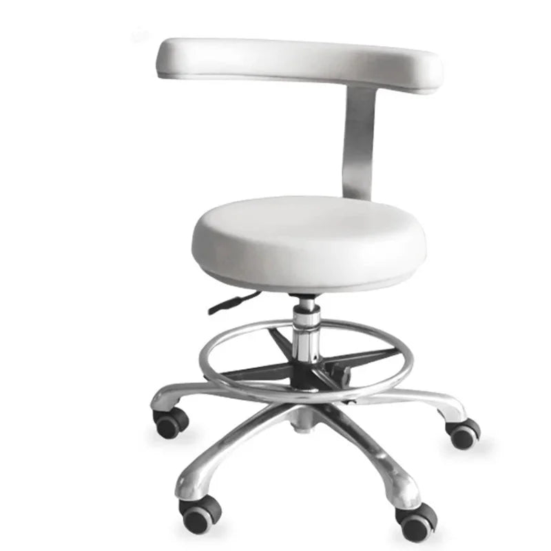 Medical Dental Dentist Chair Surgical Nurse's Doctor Stool with 360 Degree Rotation Armrest PU Leather Assistant Stool Chair