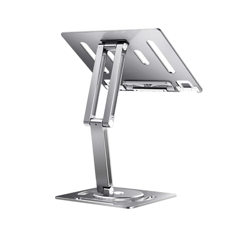 Oatsbasf 360 Rotable Aluminium Laptop Stand Height Angle Adjustment Tablet Desktop Holder Multifunctional Reading Book Bracket