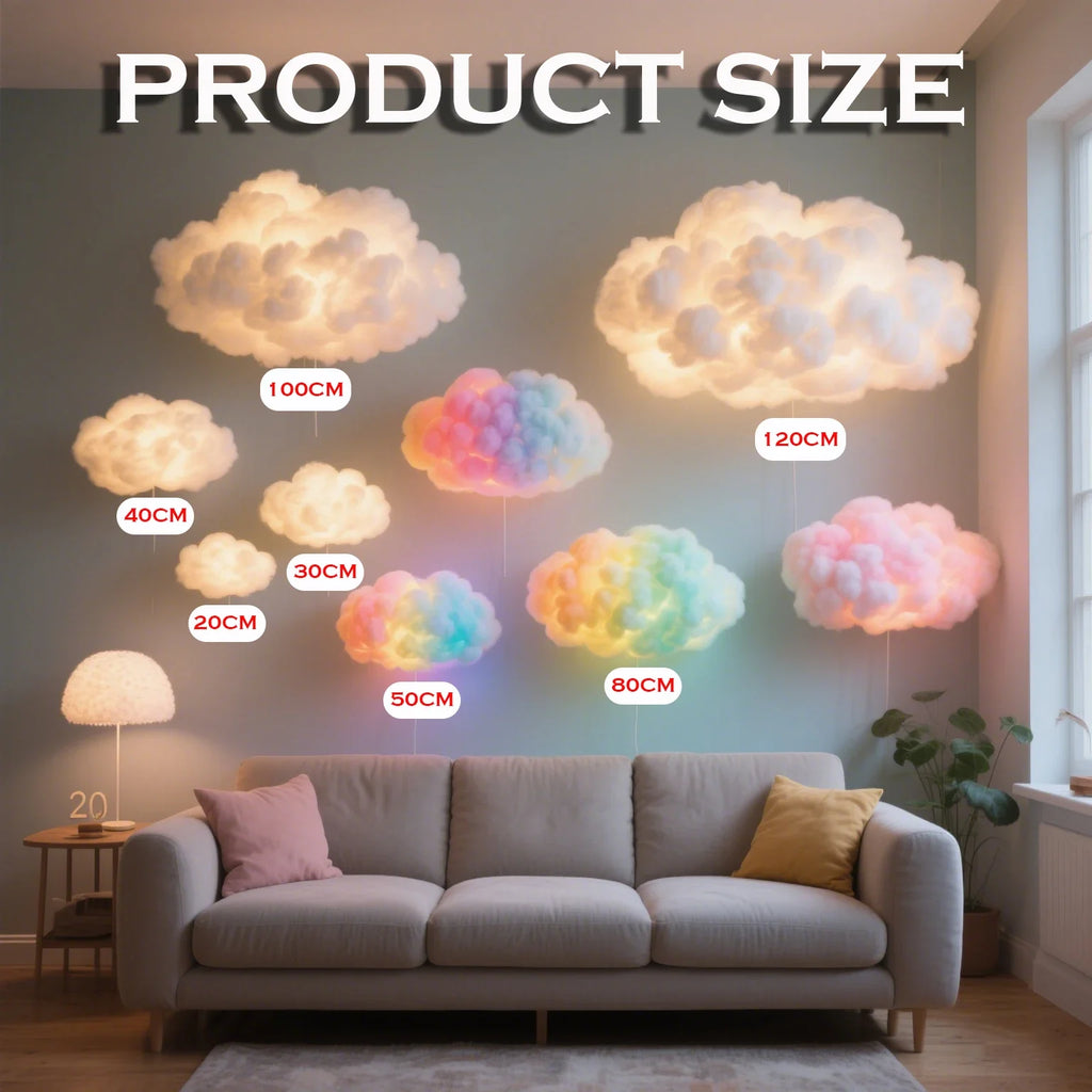3D Cloud Lighting Light Kit with Music Sync, Multicolor RGBIC LED Strip Lights, Remote & APP Control, Mood Lighting for Bedroom