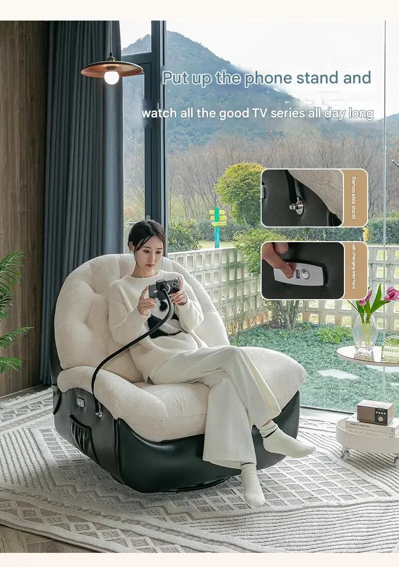 Designer Relax Massage Living Room Chairs Balcony Reading Swivel Comfortable Massage Ergonomic Fauteuil Lounge Suite Furniture