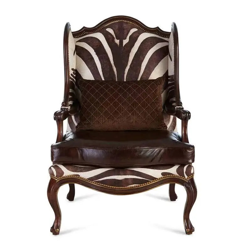 Hh2ccsolid wood single sofa chair high-end villa club leisure chair