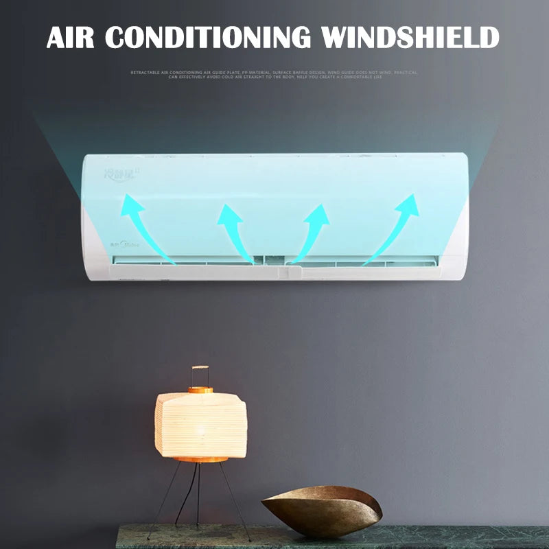 Home Air Conditioner Windshield Universal Retractable Anti Direct Blowing Windshield for Bedroom Living Room