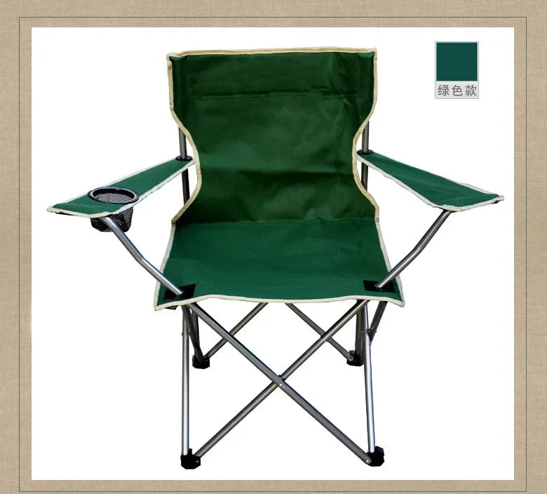 Portable Folding Camping Chair - with Cup Holder, Oxford Cloth ZM103