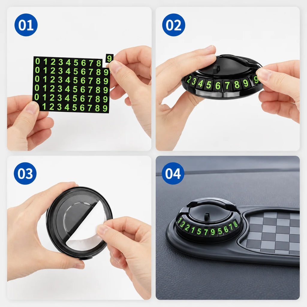 Car Anti-Slip Mat Phone Holder 360-Degree Rotation Dashboard Non-Slip Adhesive Pad Organizer for Keys Pens Sunglasses Interior