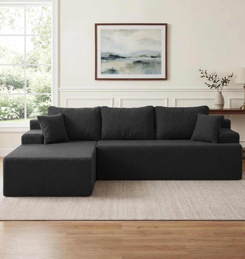 Modular Sectional Sofa Couches L-Shape Couch 3 Seat Modular Sofa Memory Foam Sectional Couches for Living Room,, Customized