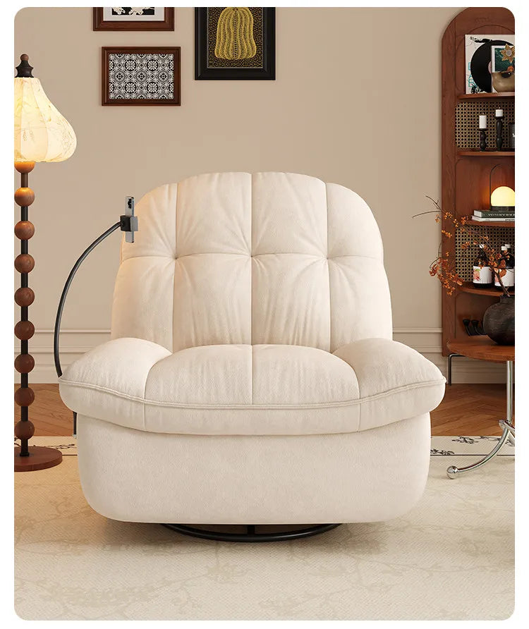 Living Room Single Sofa Fabric Living Room Multi Functional Rocking Chair Lazy Sofa Floor Seat Chaise Lounges Hotel Furniture