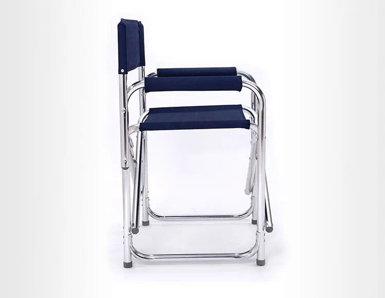 Aluminum Alloy Director’s Chair with Side Table, Portable Folding Fishing Stool, Relaxing Laptop Desk, Outdoor Picnic Gear