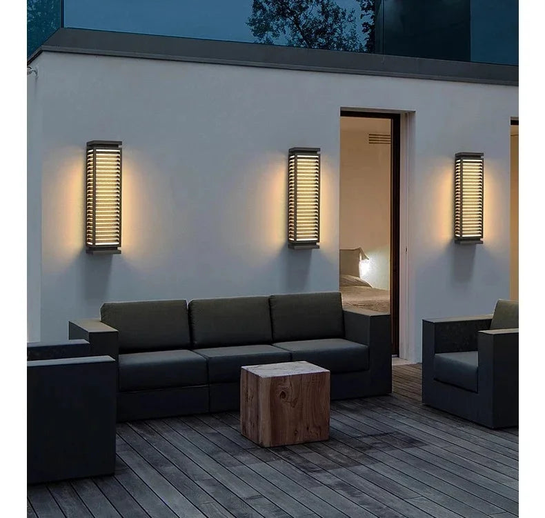 Outdoor Stainless Steel Wall Lights LED Cubical Black Lighting Fixture Waterproof Anti-Rust Sconces Luminaire for Garage Pathway